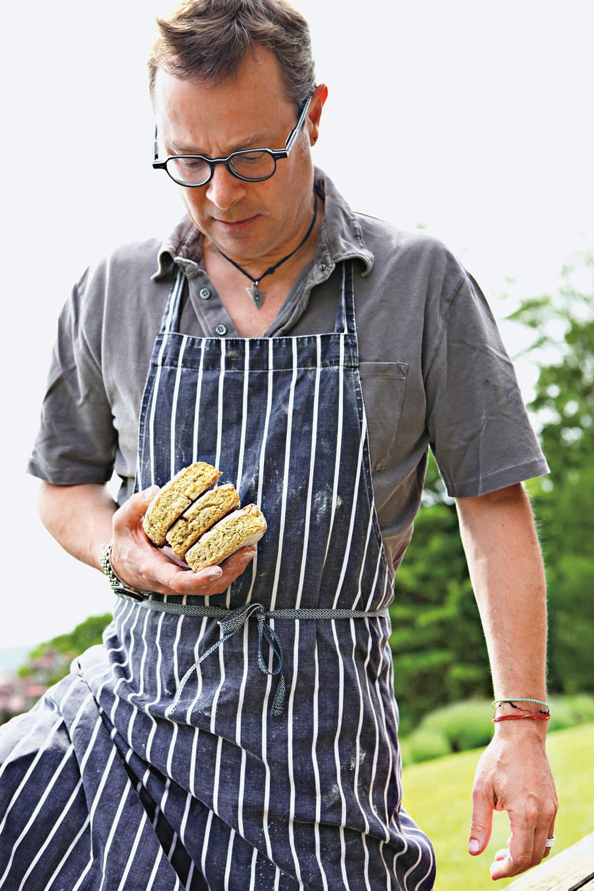Hugh Fearnley-Whittingstall with scones