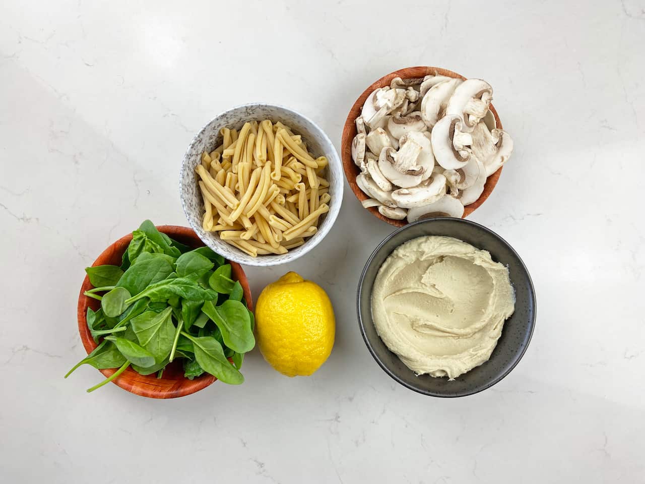 Hummus pasta ingredients