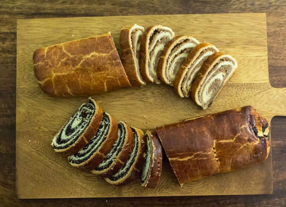 Hungarian beigli is made with traditional poppyseed or walnut fillings at Sweet Kiss Cake Shop.