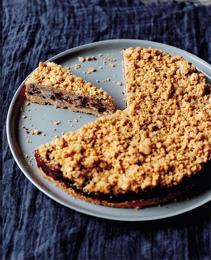 Ricotta, fig and hazelnut cheesecake