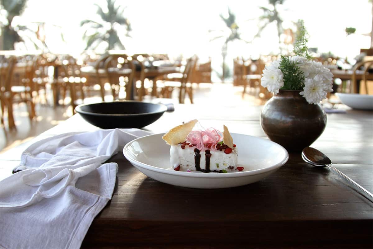 Iced pistachio nougat with crisp tuille