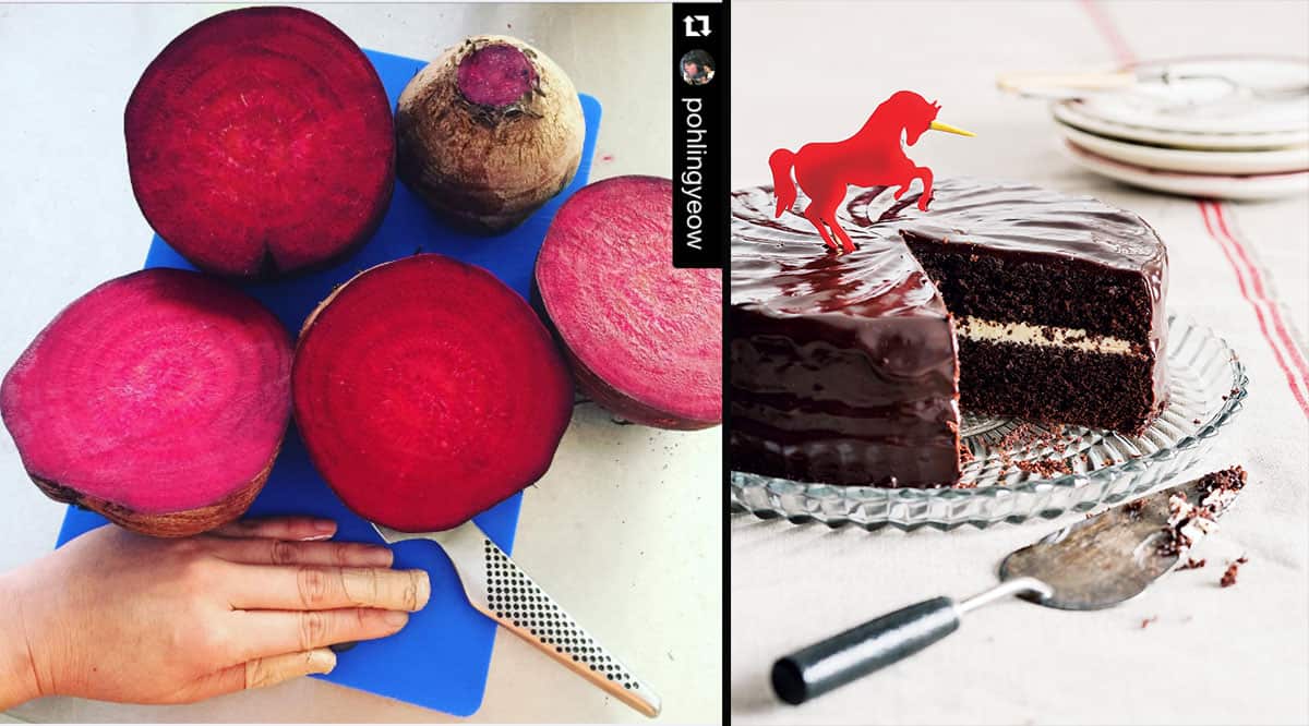 Totally unicorn beetroot cake