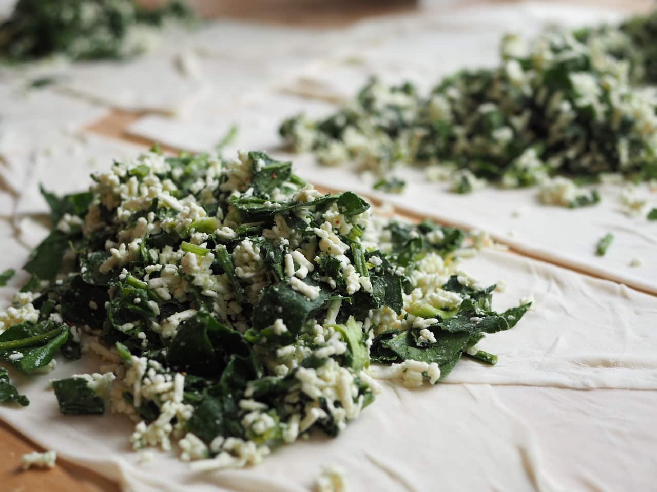 Spinach and cheese is one of the most popular gozleme fillings at Goz City.        