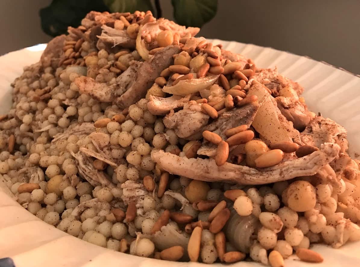 Beiruti moghrabieh recipe.