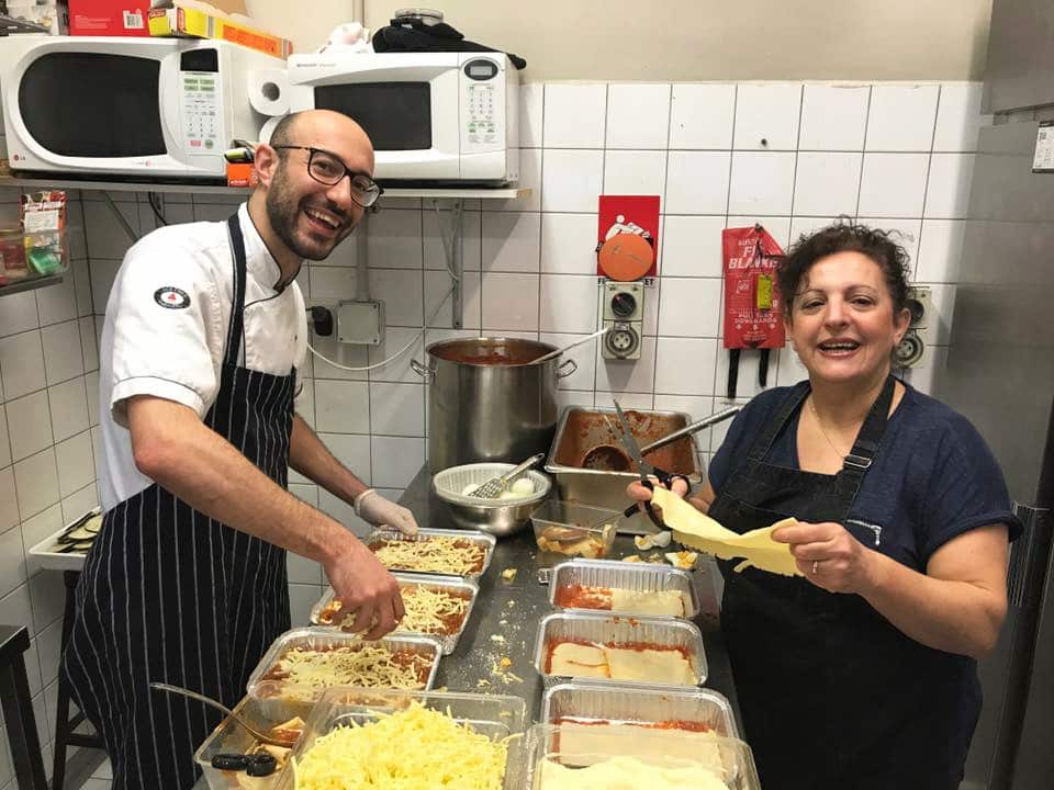 Pasta is made in house and sold as a take-home option.