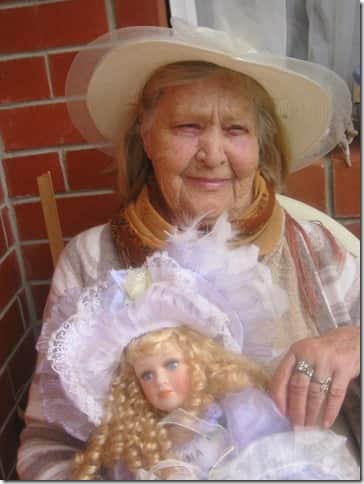 Danijela Hlis's mother Marija with her favourite doll, Angelica.                      