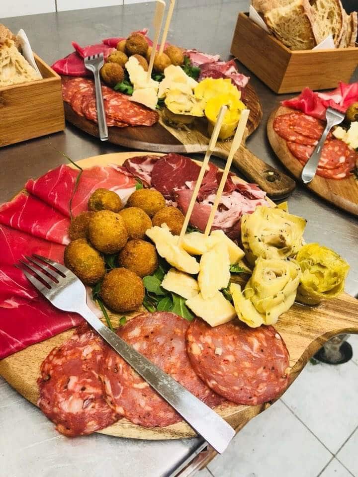 Customers enjoy complimentary food on Friday nights with a drink purchase.