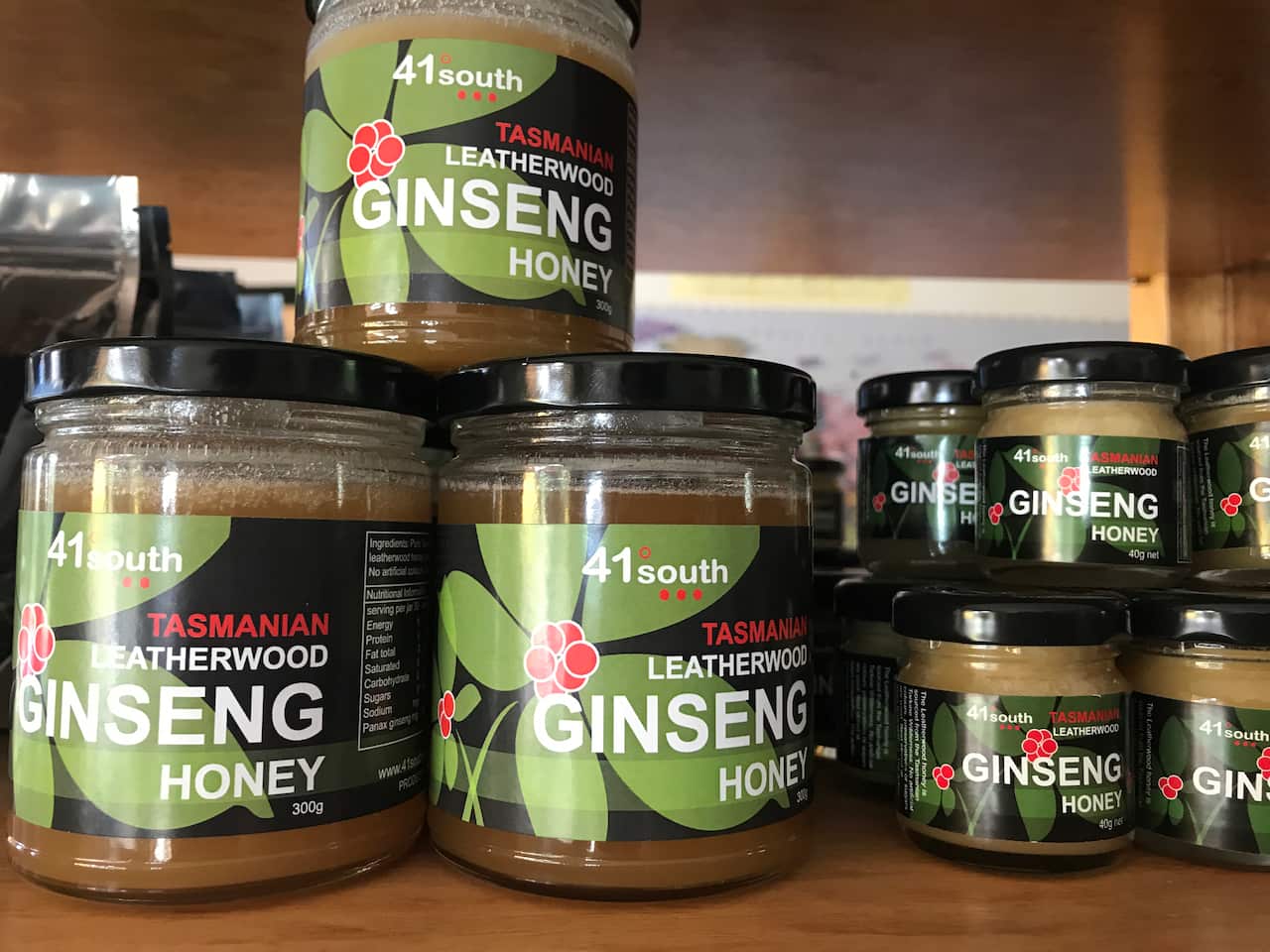Tasmanian Leatherwood ginseng honey from 41° South Tasmania.