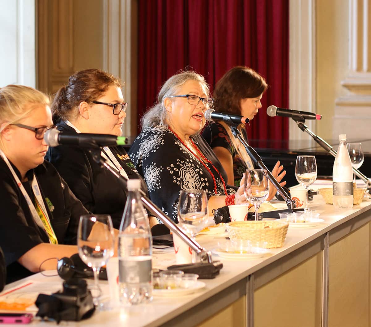 Dale Tilbrook speaking at Slow Food festival 