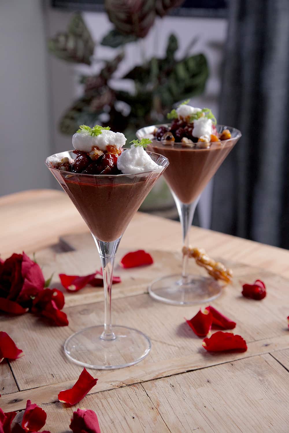 Chocolate mousse with black garlic