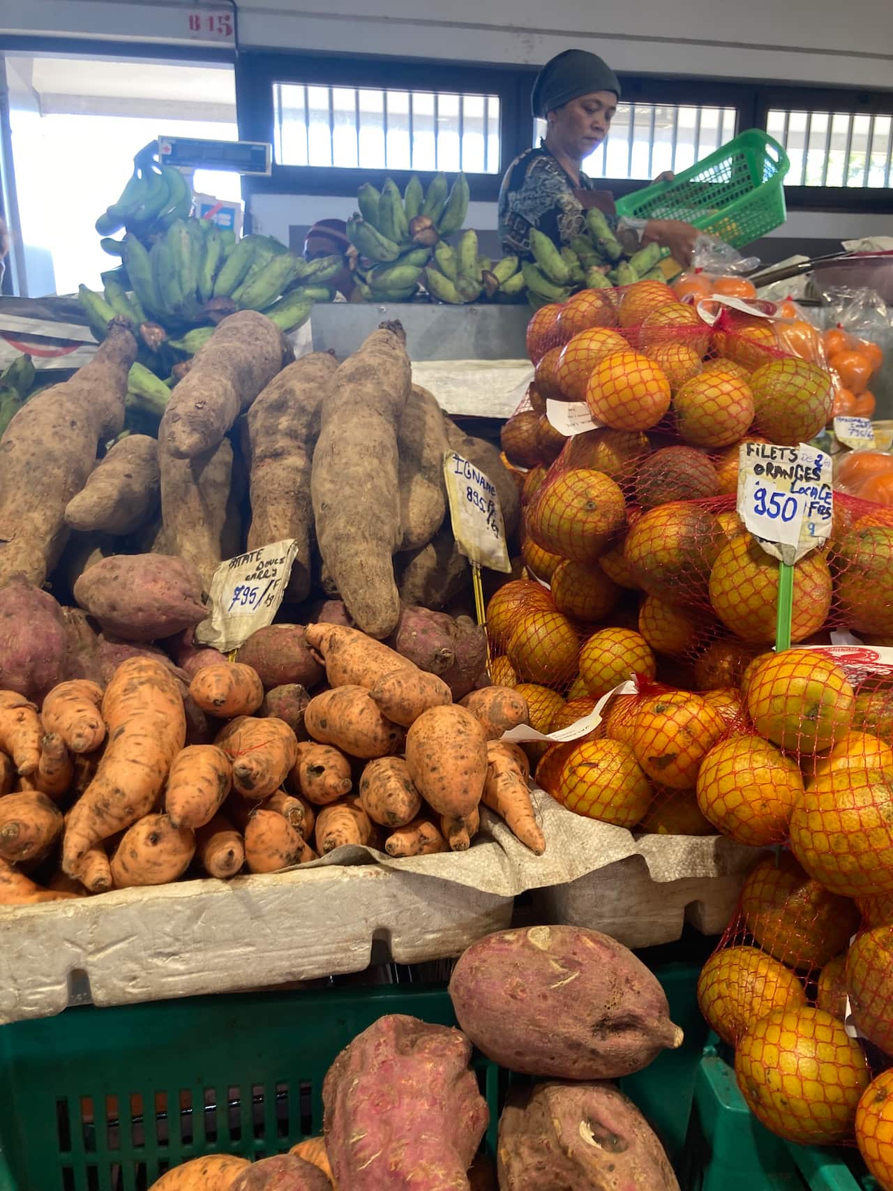 Fruits and vegetables sold at Port Moselle Market. 