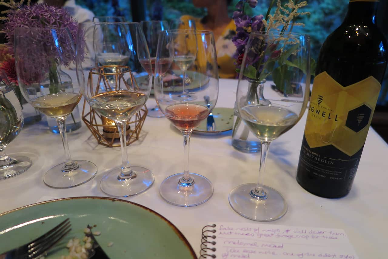 wine and wine glasses              