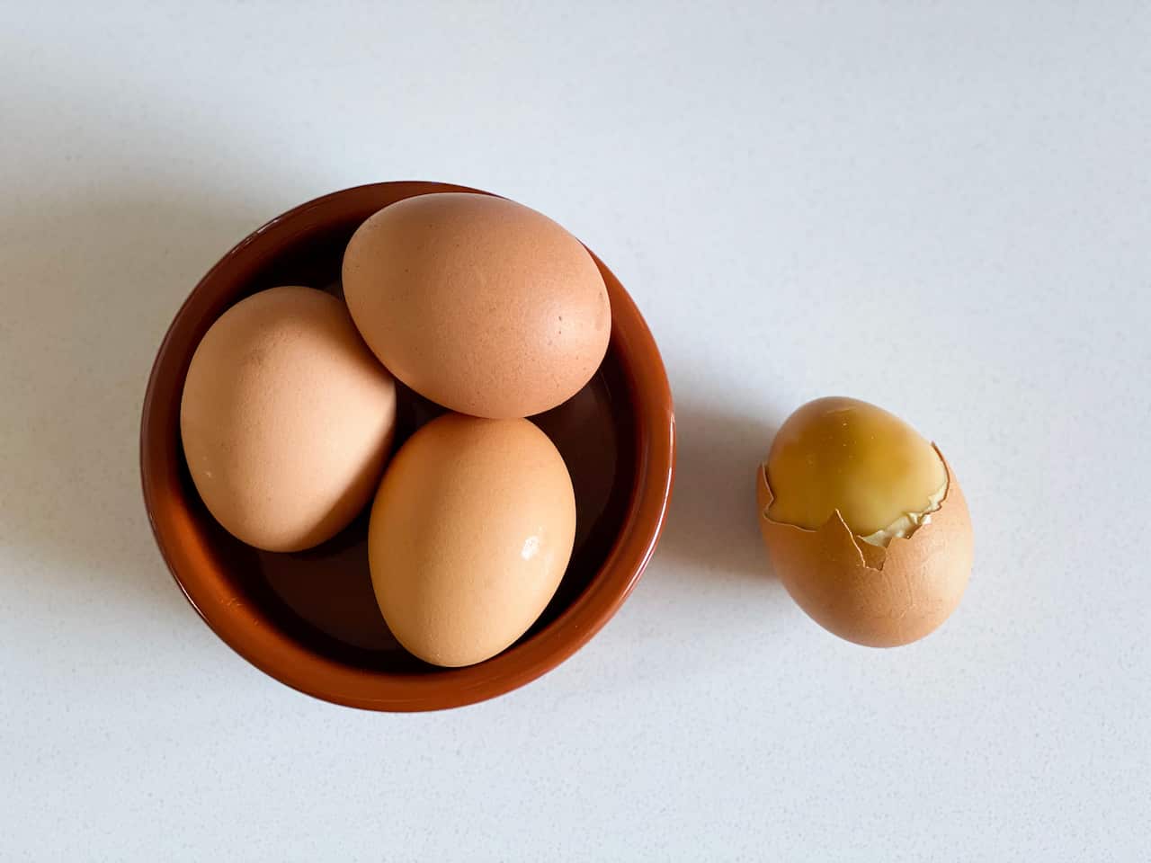 Korean sauna eggs cooked in the rice cooker