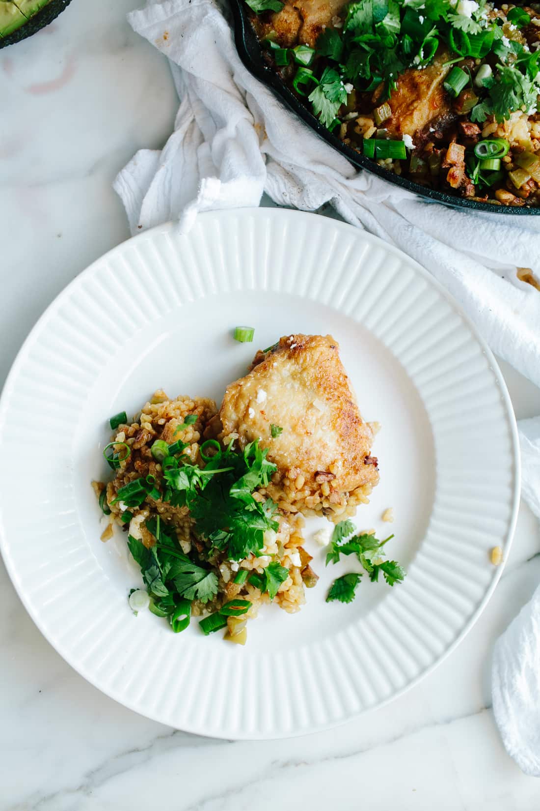 Arroz con pollo with chanterelles