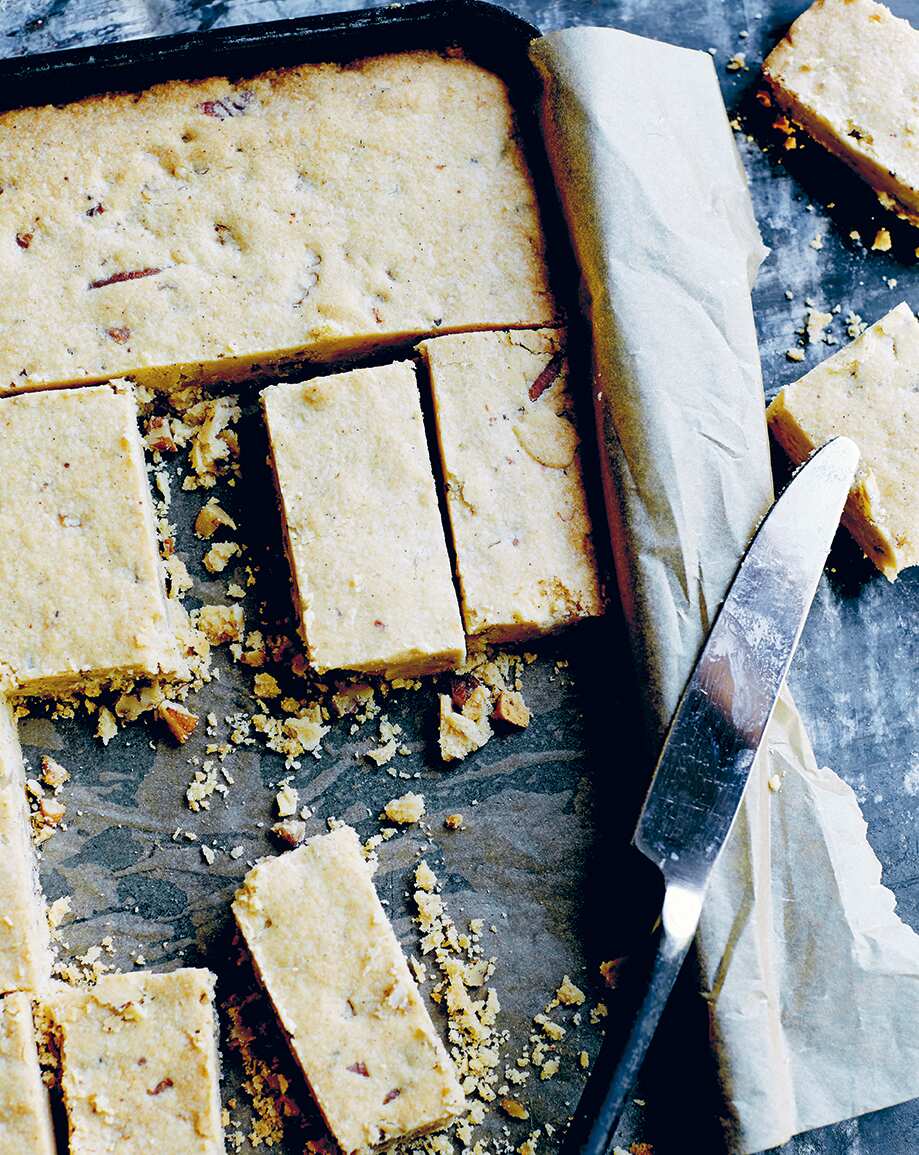 Brown butter pecan shortbread fingers