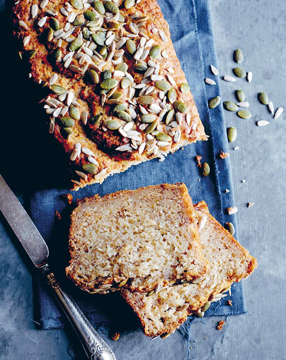 Seeded banana & pear loaf