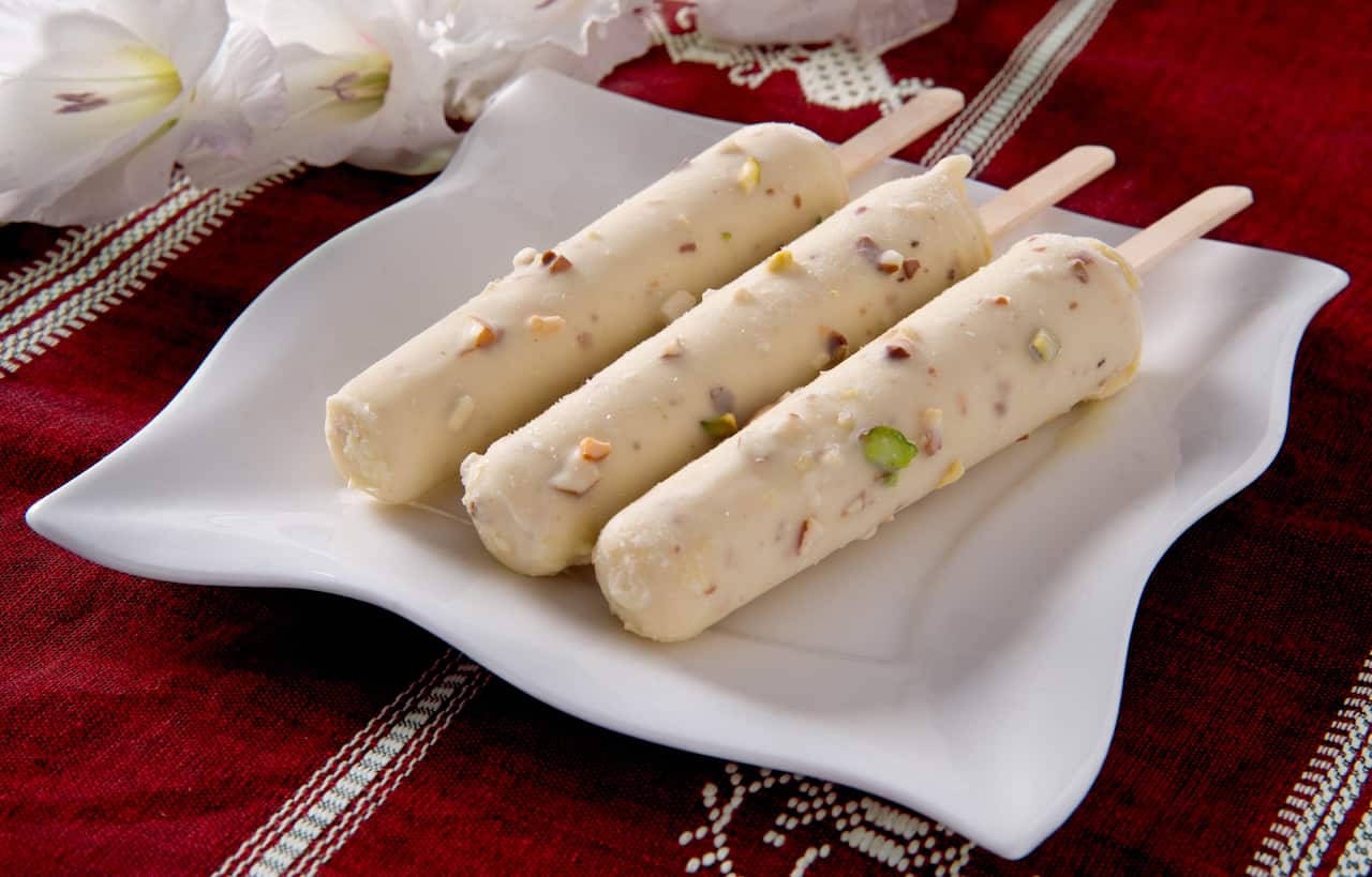 Rose-flavoured kulfi