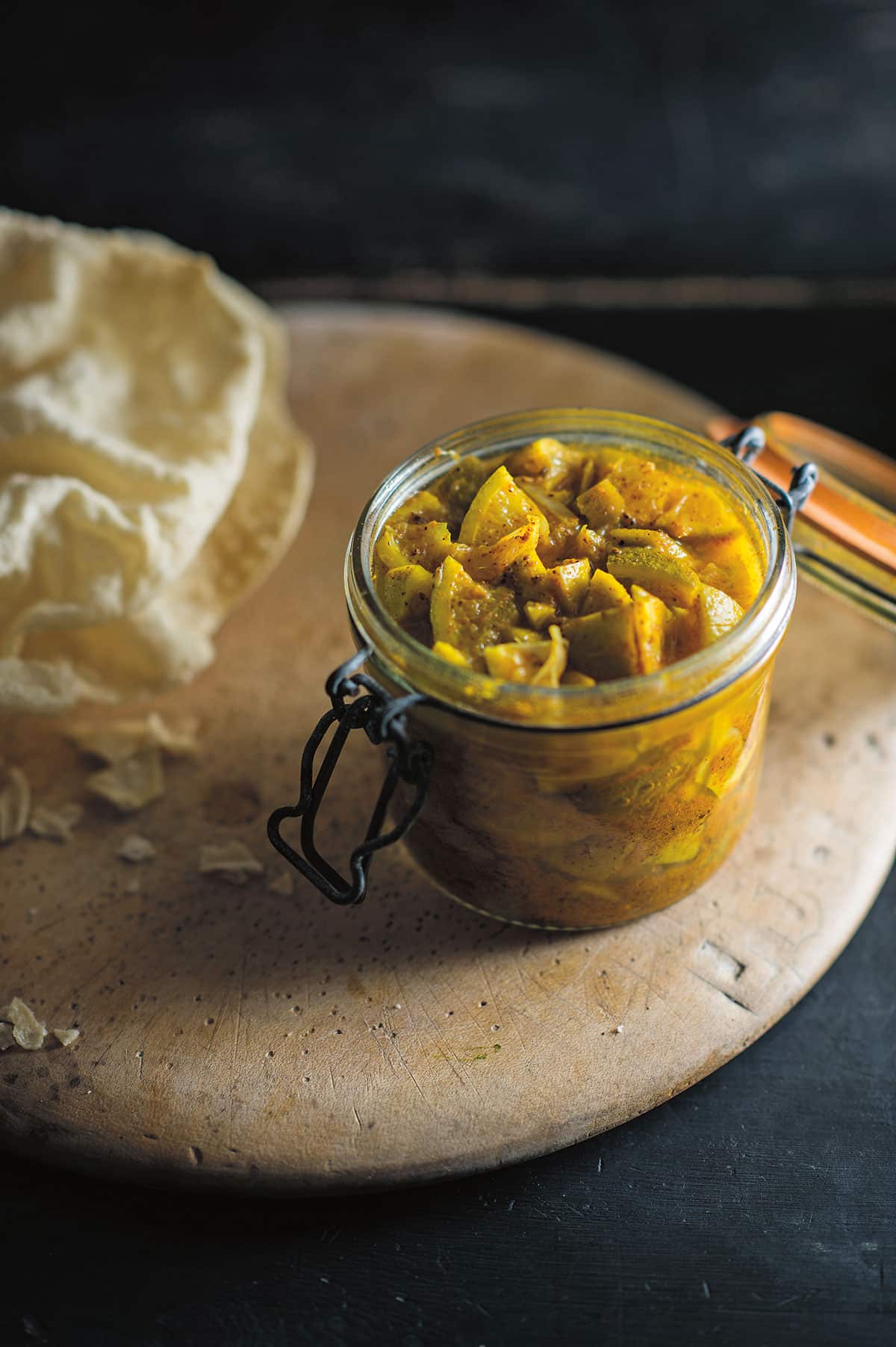 Indian-style salted lime pickles