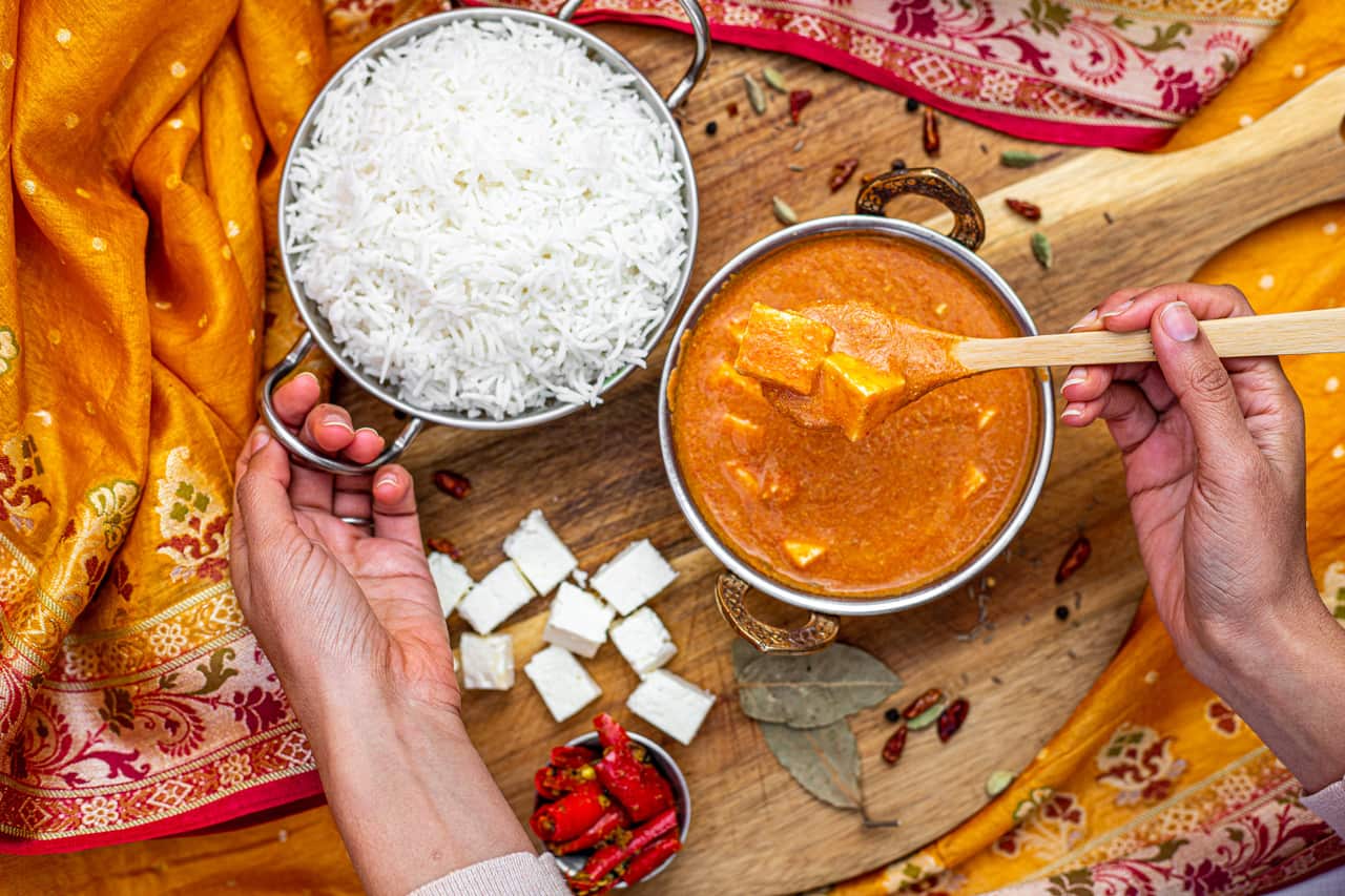creamy shahi tofu curry