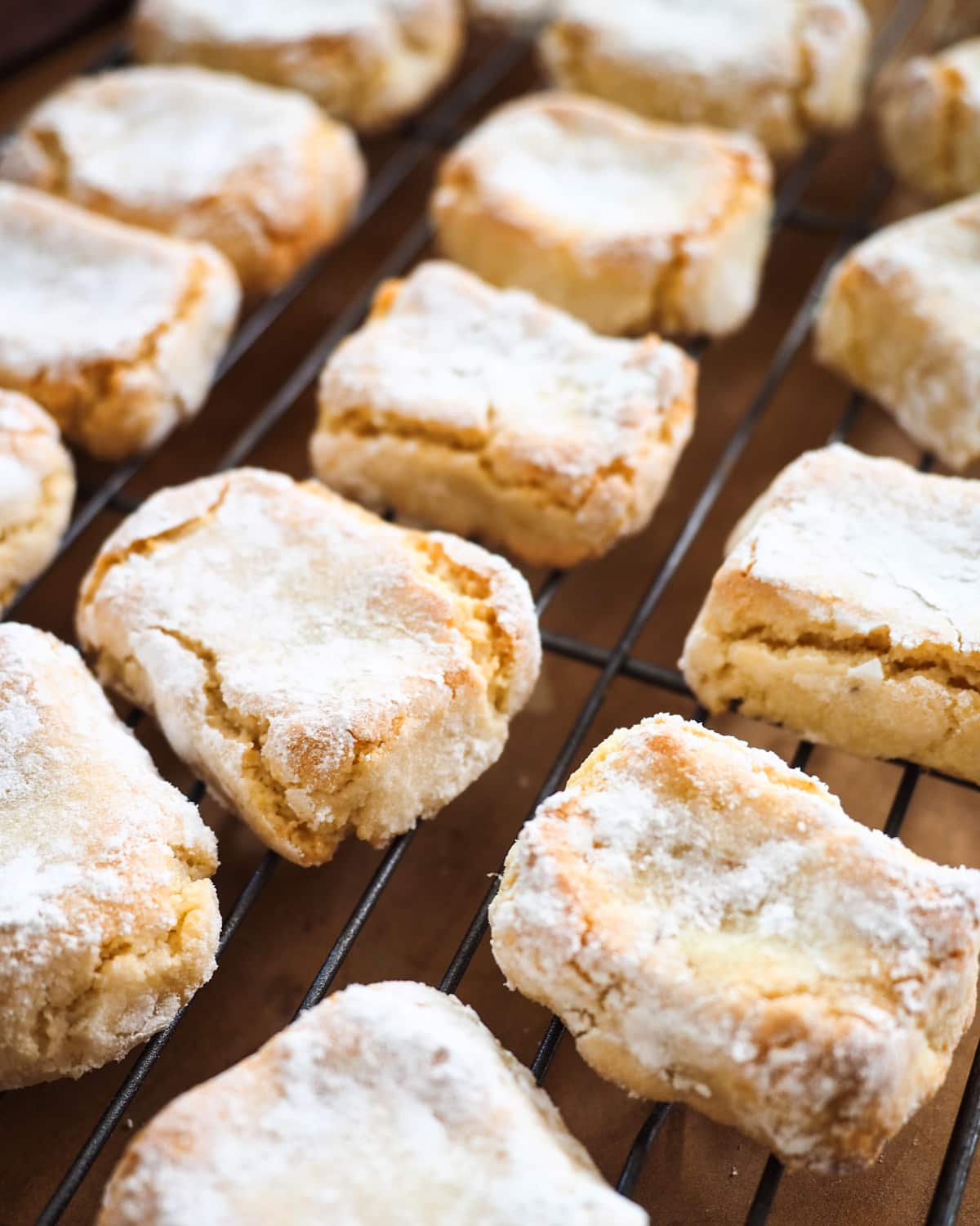 Italian almond biscuits (ricciarelli)