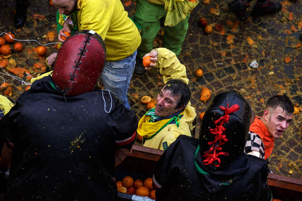 The messy tradition has been running since 1808. 