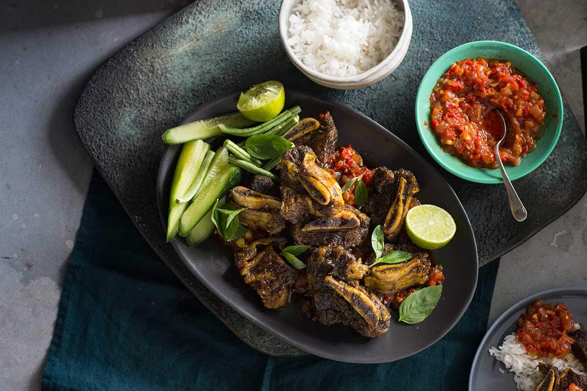 Javanese beef ribs (iga penyet)