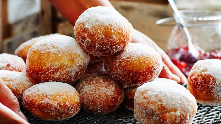 Jam-filled doughnuts