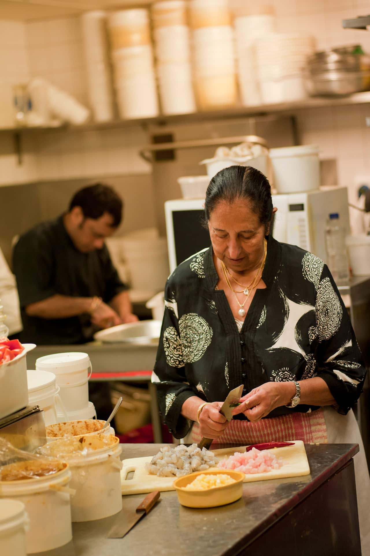 Cooking at Jasmin restaurant