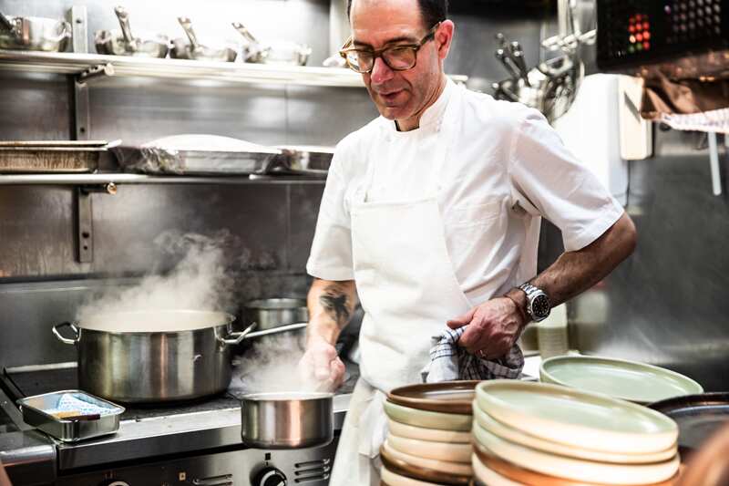 Joe Vargetto in the kitchen