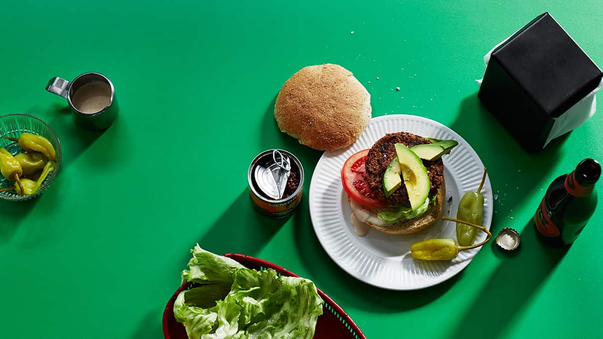 Vegetarian Mexican black bean and quinoa burgers 