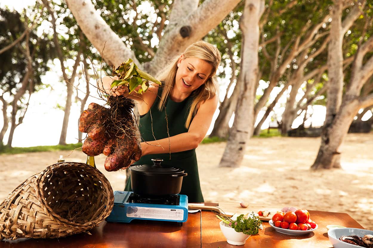 Justine Schofield in New Caledonia