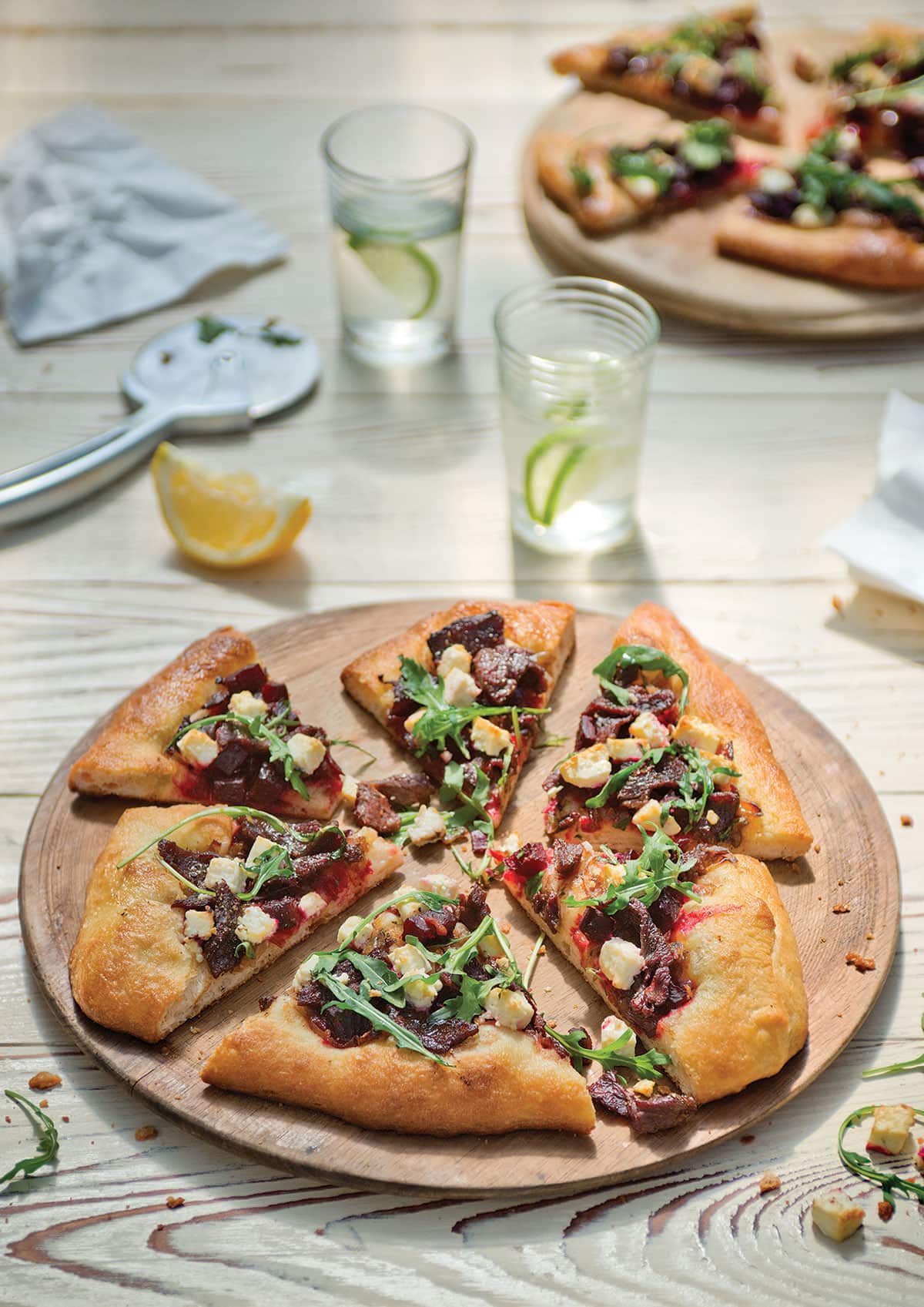 Kangaroo beetroot pizza 