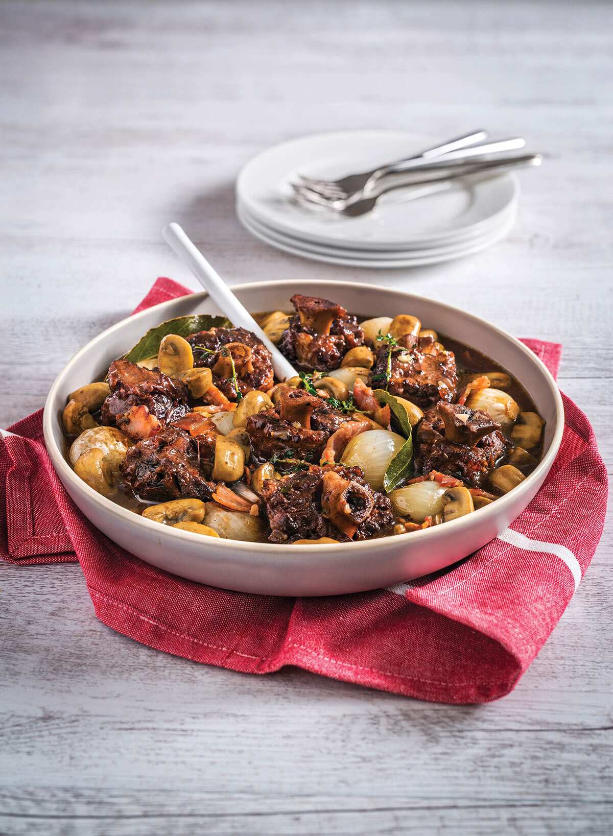 Kangaroo tail bourguignon