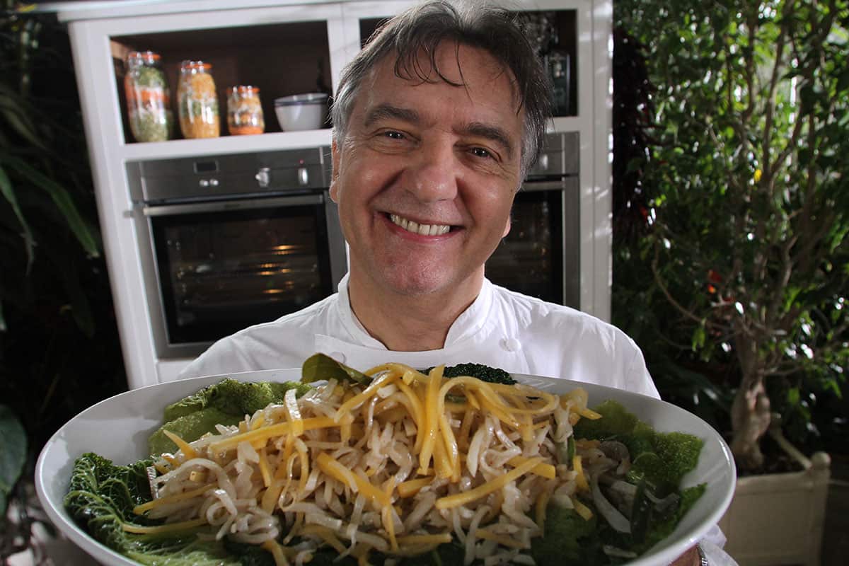 Raymond Blanc with cured swede and cabbage 