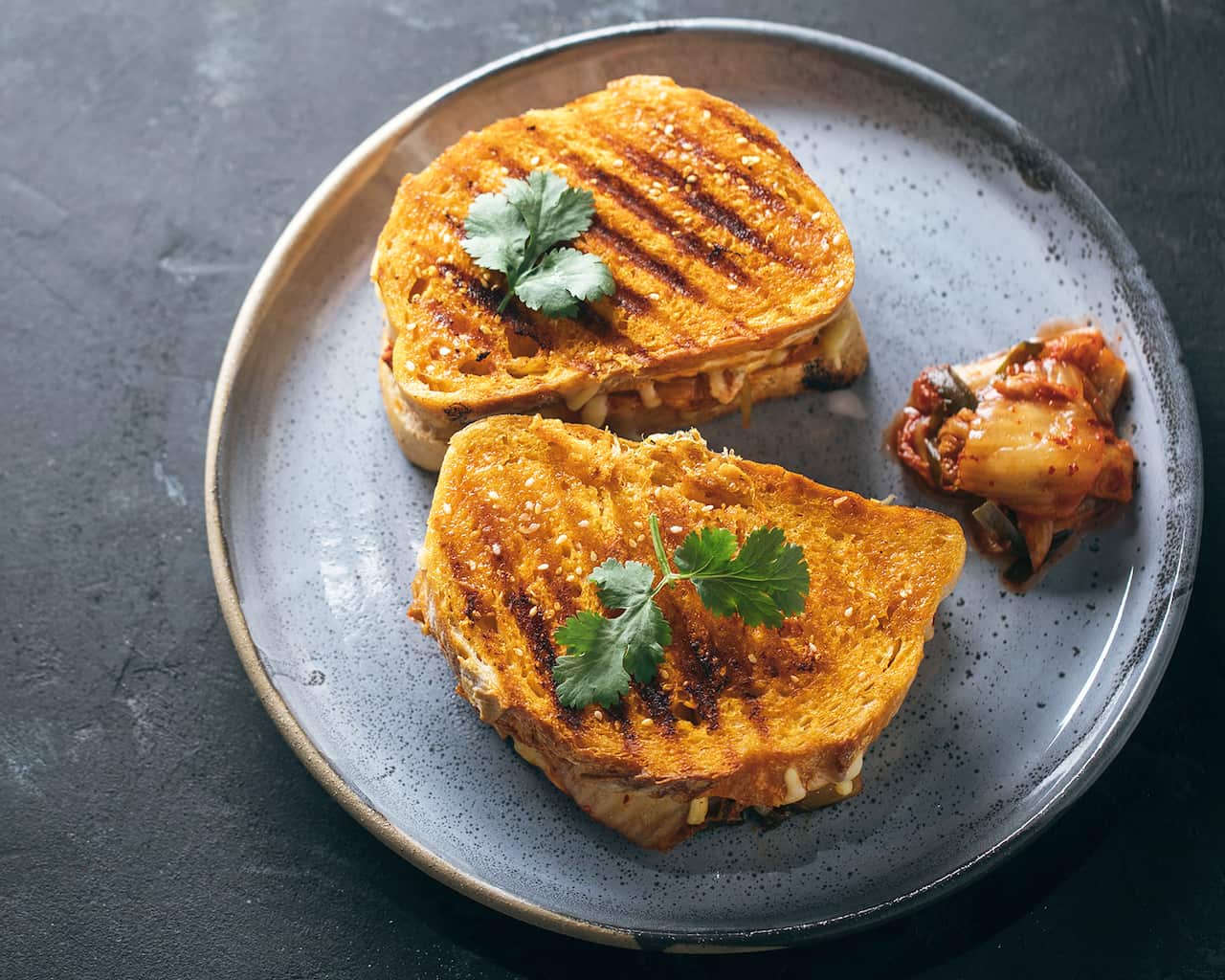 Kimchi cheese toastie