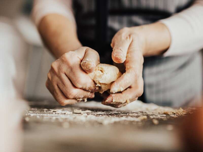 Kneading dough