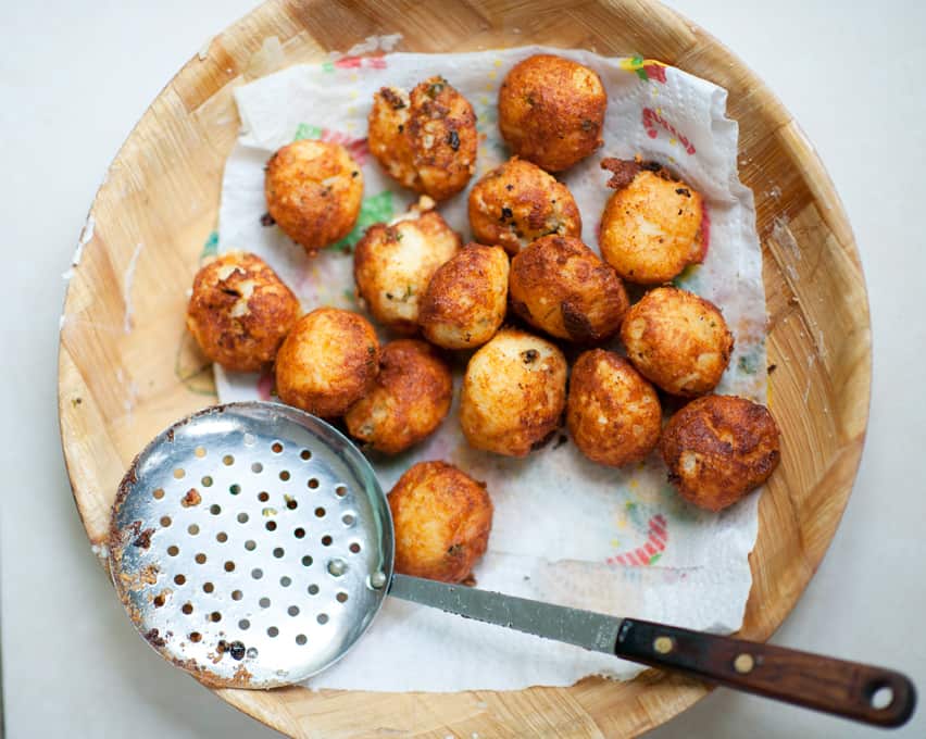 Ricotta and potato koftas