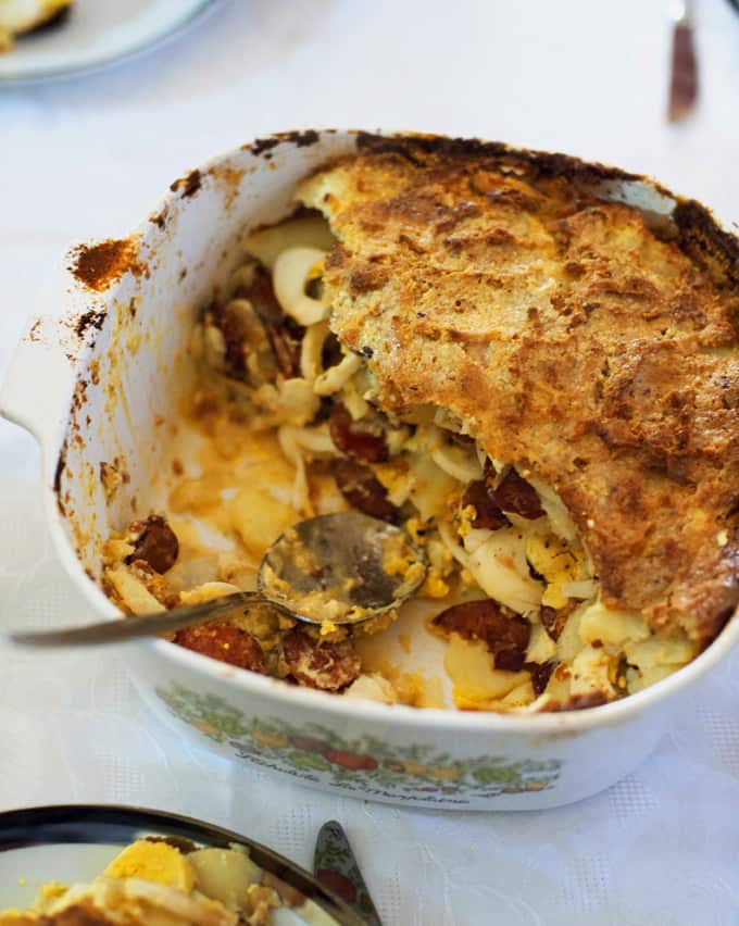 Layered potato casserole (rakott krumpli)
