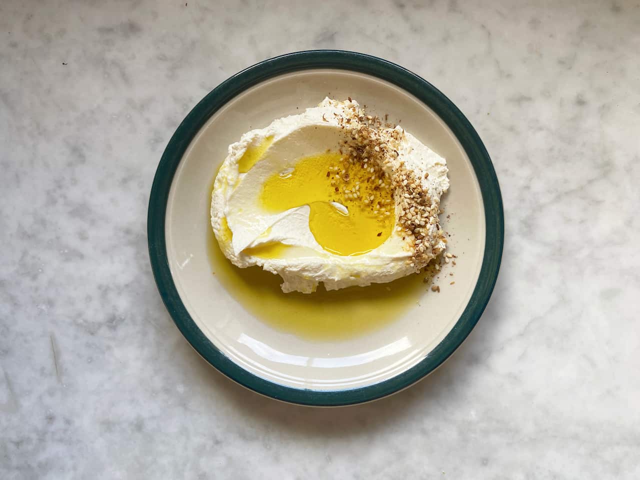 Labneh on a plate