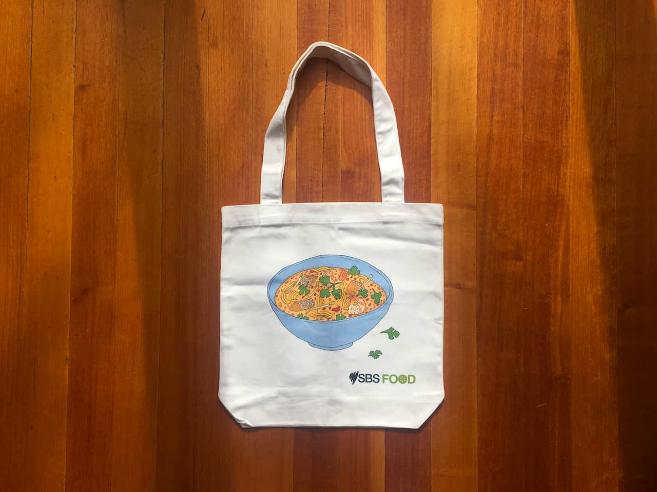 Laksa tote illustrated by Billie Justice Thomson