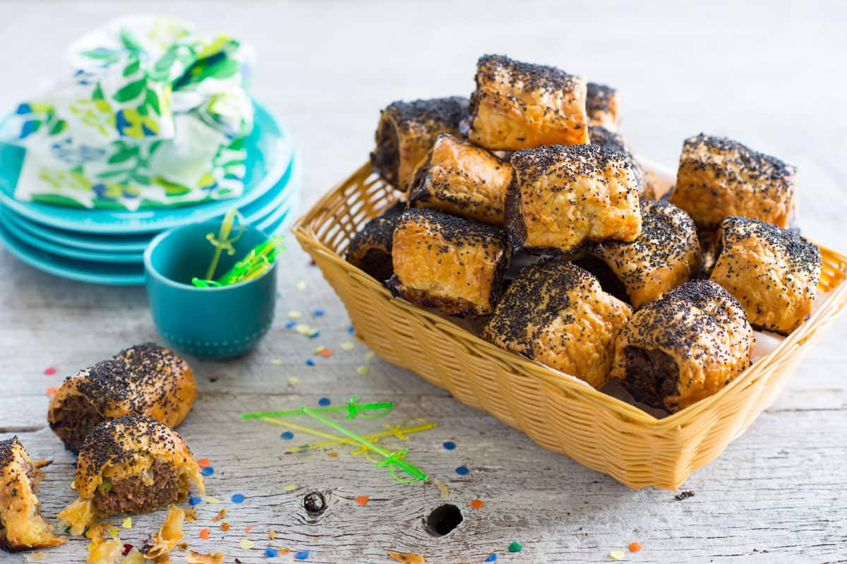 Lamb and harissa sausage rolls