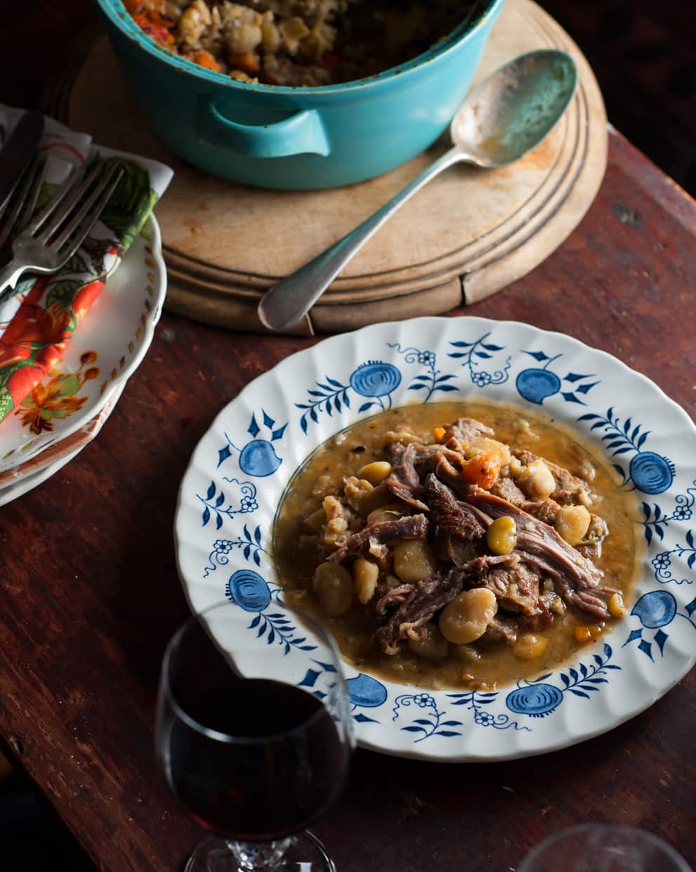 Lamb and dried broad bean casserole