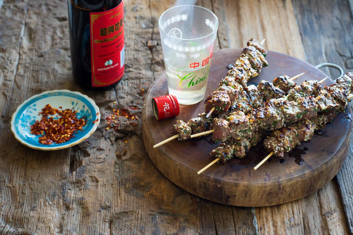Cumin lamb skewers