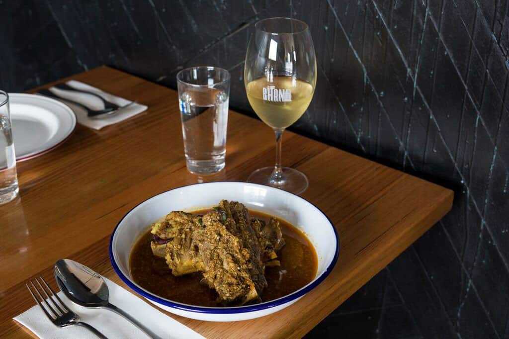 A rich red lamb neck curry from Maharashtra (Brodie Chan)