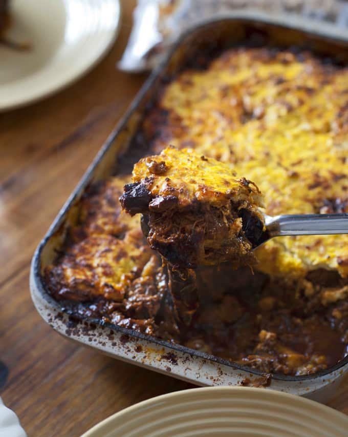 Lamb shoulder moussaka