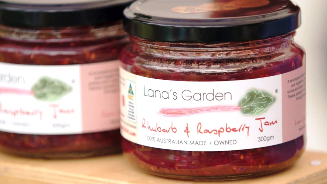 Lana's Garden rhubarb jam, Warrnambool VIC