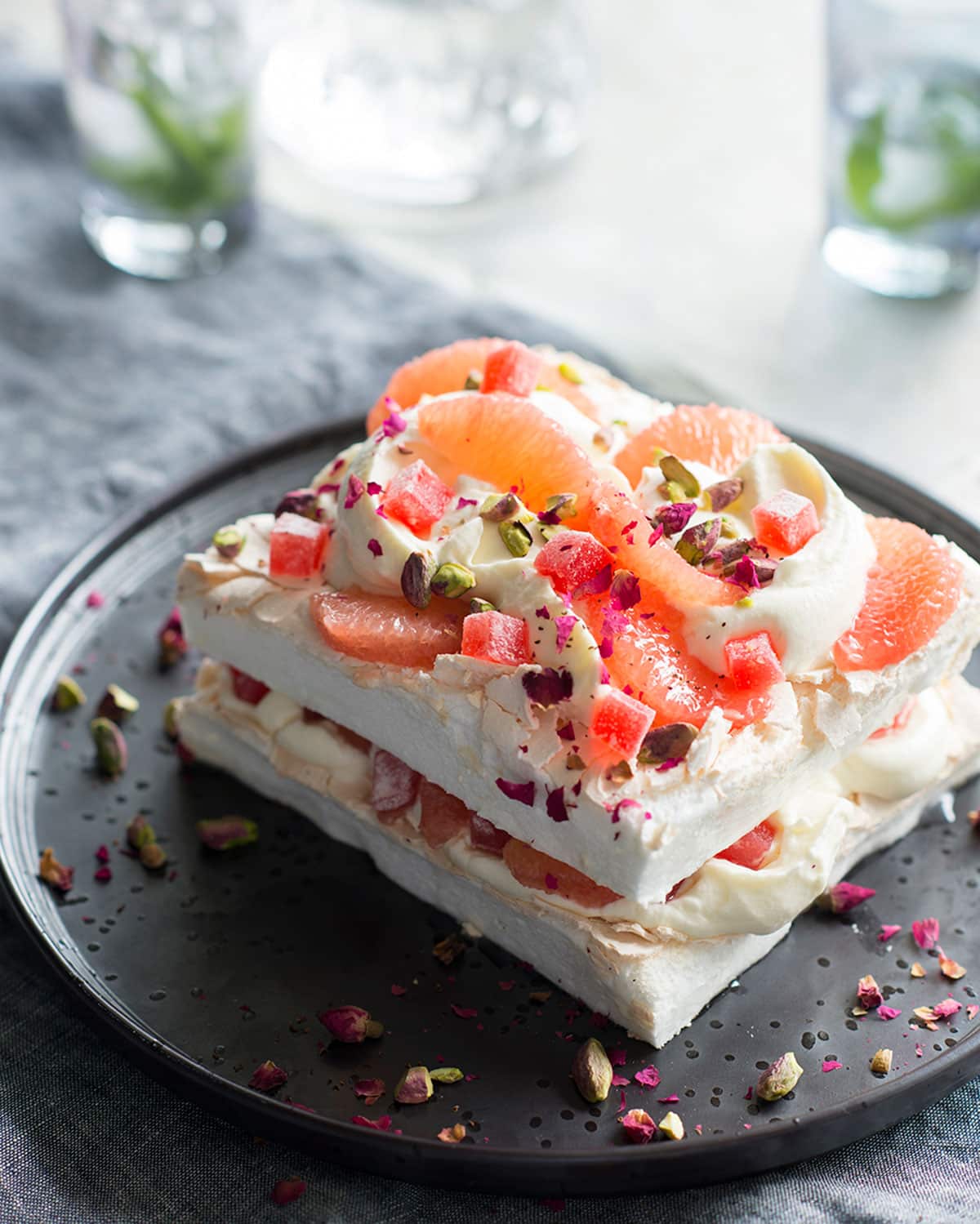 Layered Turkish Delight pavlova