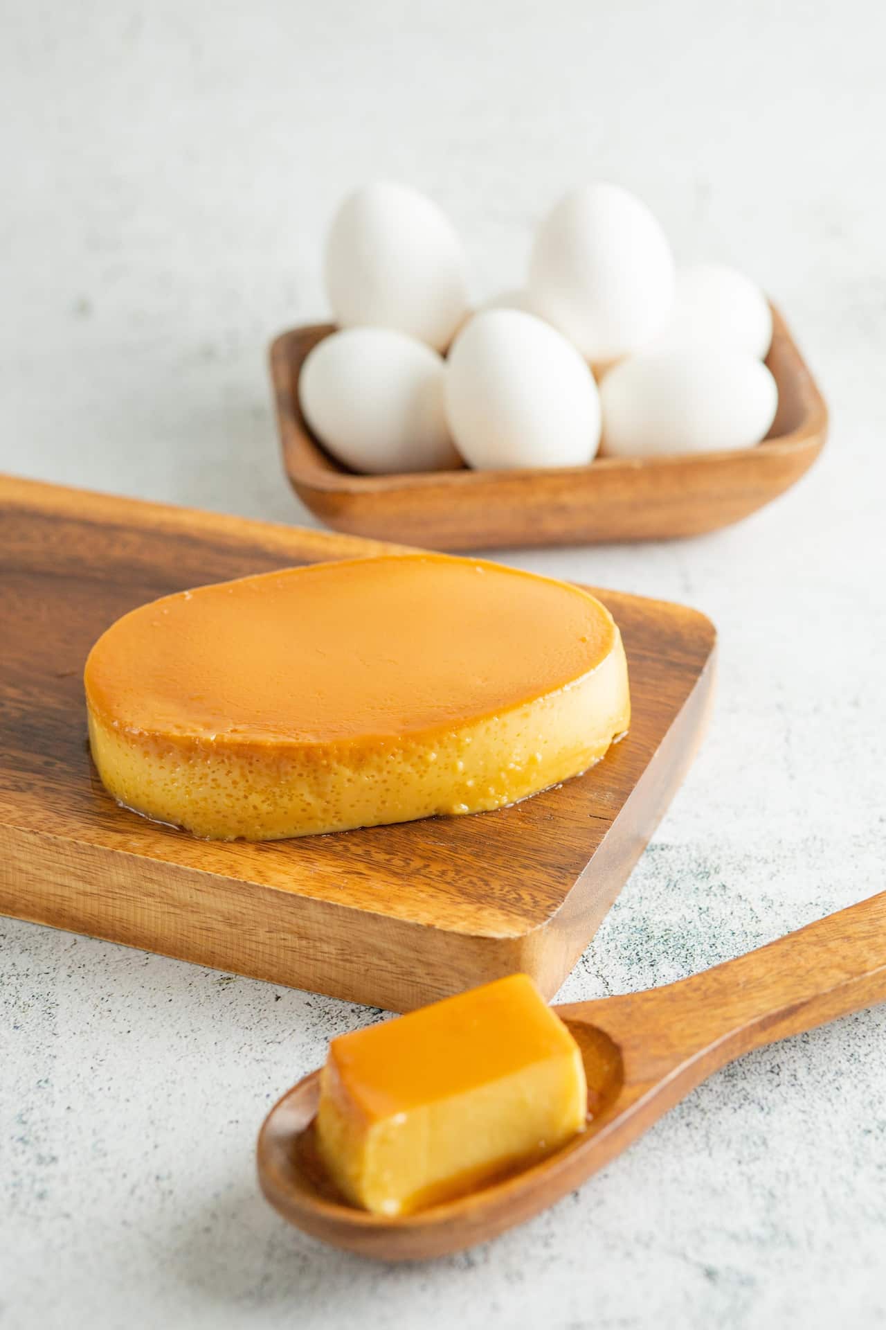 The leche flan is a classic egg-based Filipino dessert.