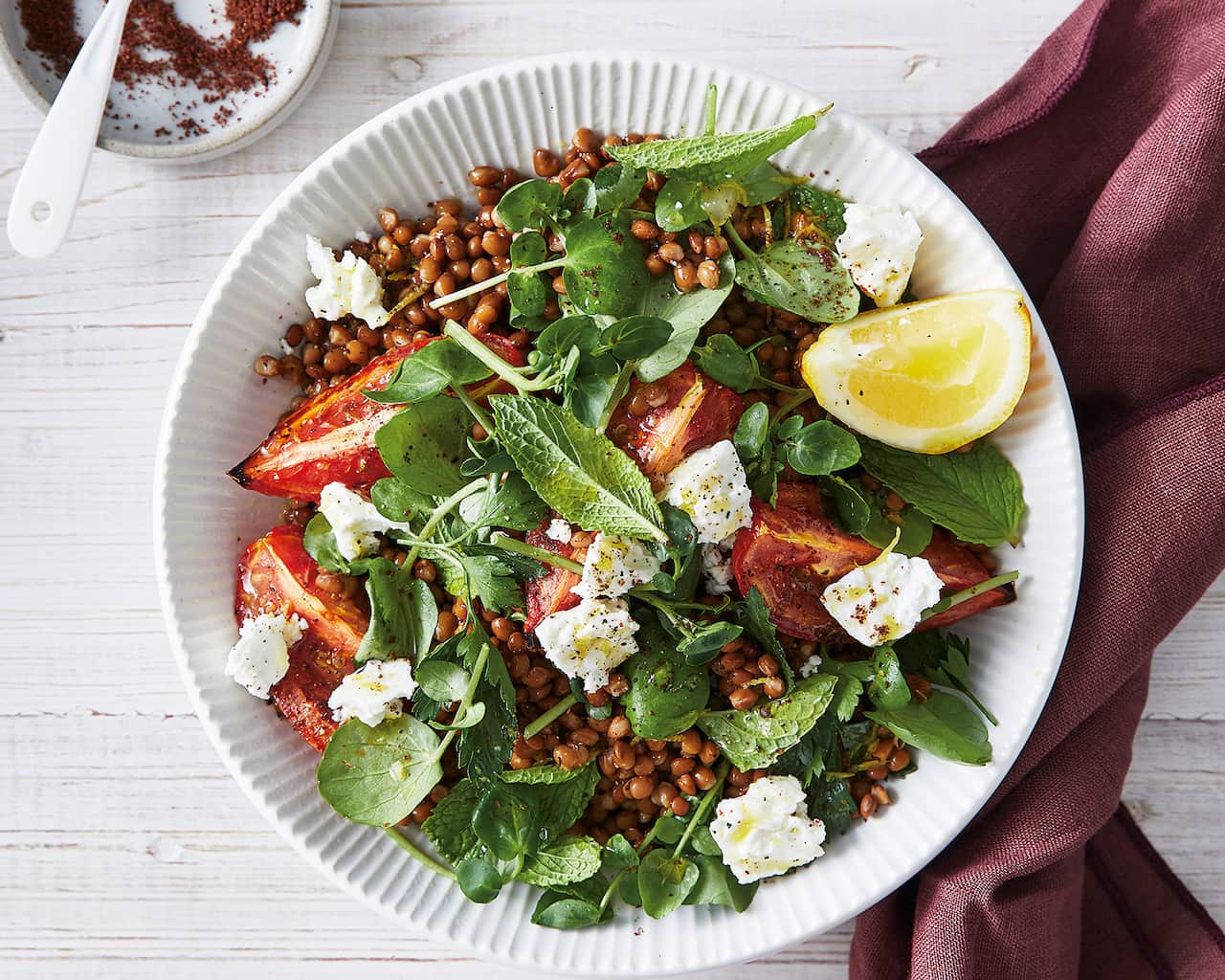 Lentil breakfast bowl