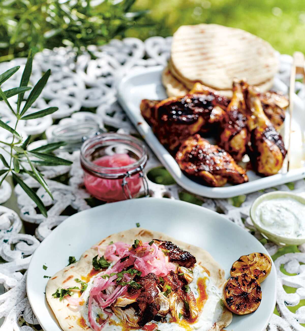 Lime-pickled red onion